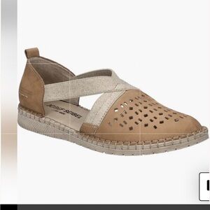 Josef Seibel Sofie 44 Slip On Shoe leather taupe brown flats 40 / 9 / 9.5